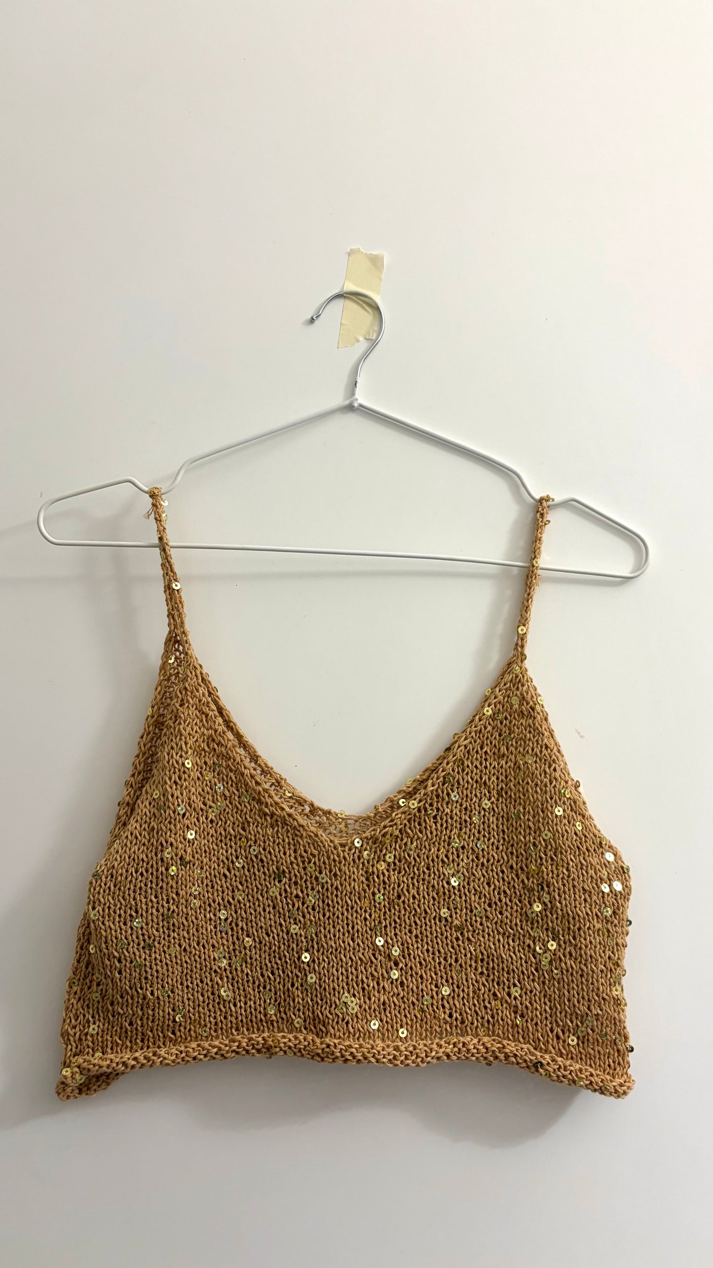 Top Bralette Pailettes Beige
